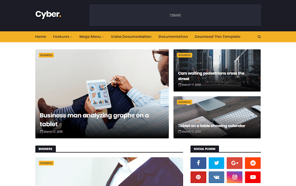 Cyber News Blogger Template