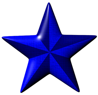 Free Printable 3D Stars Clipart.