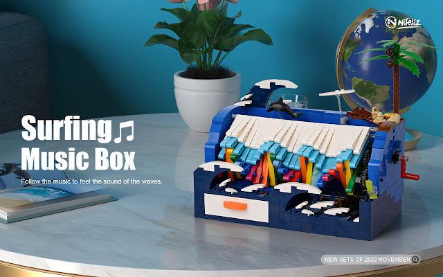 Nifeliz Surfing Music Box Compatible With Lego