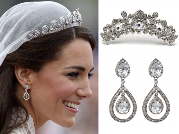 accessories wedding on Middletons Wedding Jewelry Royal Wedding Bridal Accessories Earrings