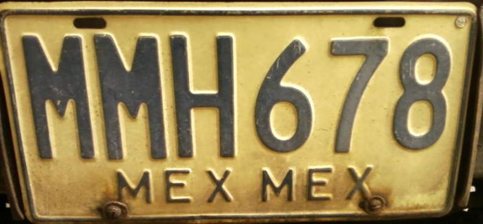 Placas de Autos de México y otras COS999AS Edo de