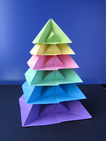 Origami Albero di Natale di piramidi - Christmas Tree of Pyramids by Francesco Guarnieri