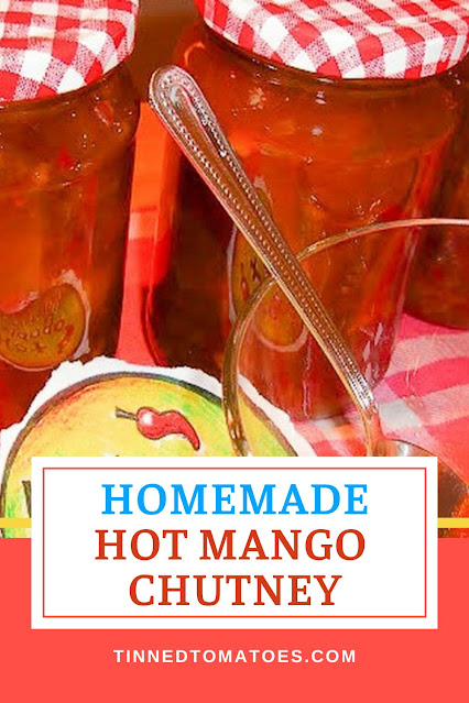 easy homemade hot mango chutney recipe pin