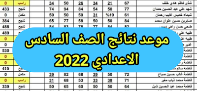 موعد نتائج | وزارة التربية موعد نتائج الصف السادس الاعدادي 2022