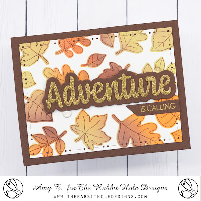 Falling Leaves Stamp and Stencil illustrated by Agota Pop, Adventure - Scripty Word Stamp and Die Set, You've Been Framed - Layering Dies by The Rabbit Hole Designs #therabbitholedesignsllc #therabbitholedesigns #trhd