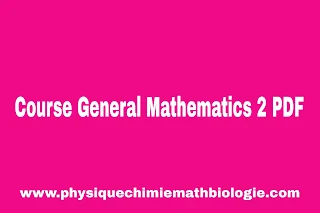 Course General Mathematics 2 PDF