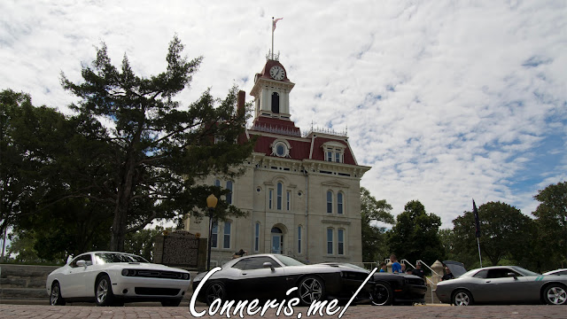 Mopar parked in front of Chase County Courthouse