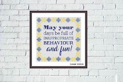 May your days be full greeting cross stitch pattern