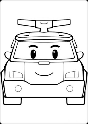 Mewarnai Gambar Robocar Poli  Mewarnai Gambar