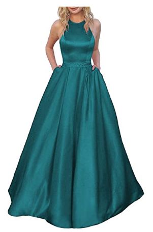 Dresses Long with Pockets Beaded - Formal Evening Party Dress 2021