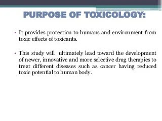 Diagram showing purpose of toxic tests