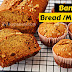 Banana bread and muffin/ Banana bread with nuts/ Banana bread