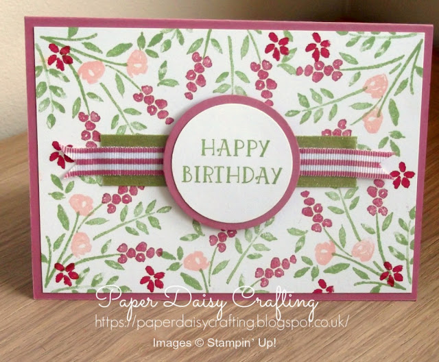 Number of Years floral birthday card by Stampin' Up!