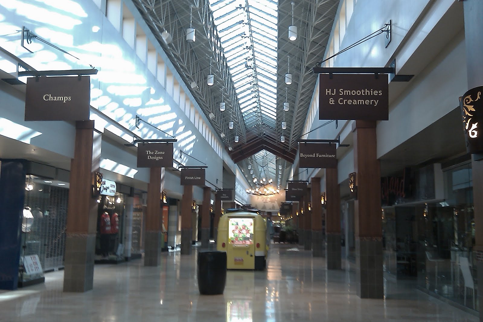 Dillard's clearance center after closing on a Sunday evening.