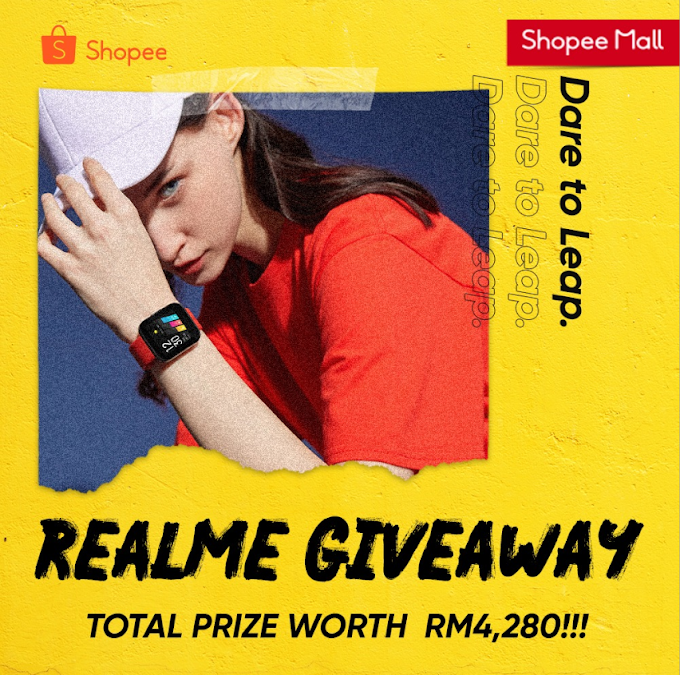 Realme Achieved No 1 in Shopee Collaboarted With Giveaway