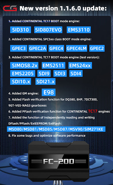 CG FC200 Update GPEC2 GPEC3 GPEC4 in Boot