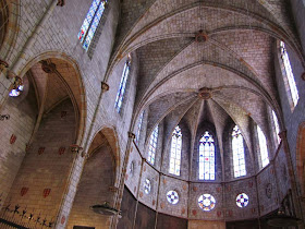 Gothic church of Pedralbes Monastery in Barcelona