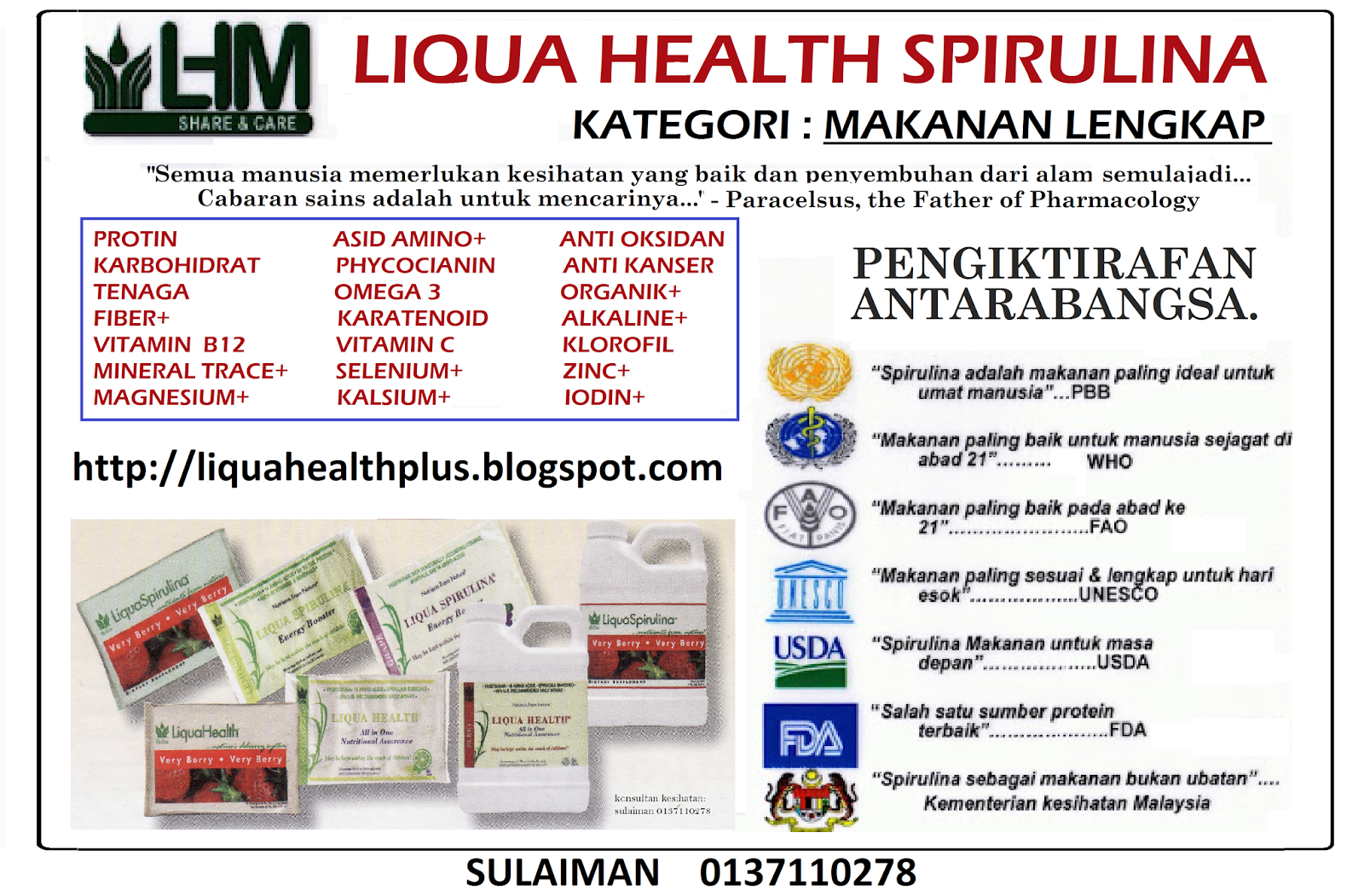 Re-Vita LIQUA HEALTH SPIRULINA