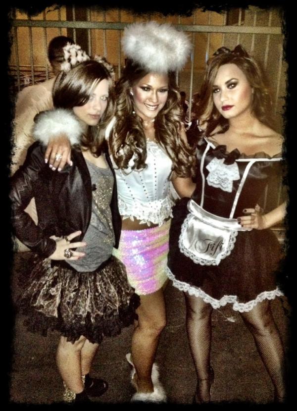 Demi Lovato Dressed As A Sexy Maid For Halloween