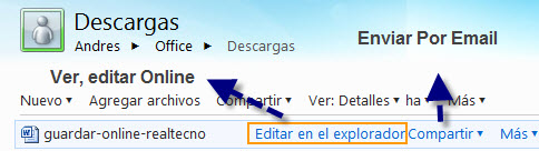 guardar archivos online word 2010
