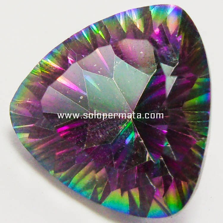 Batu Permata Rainbow Mystic Quartz - Sp107Garansi Natural 