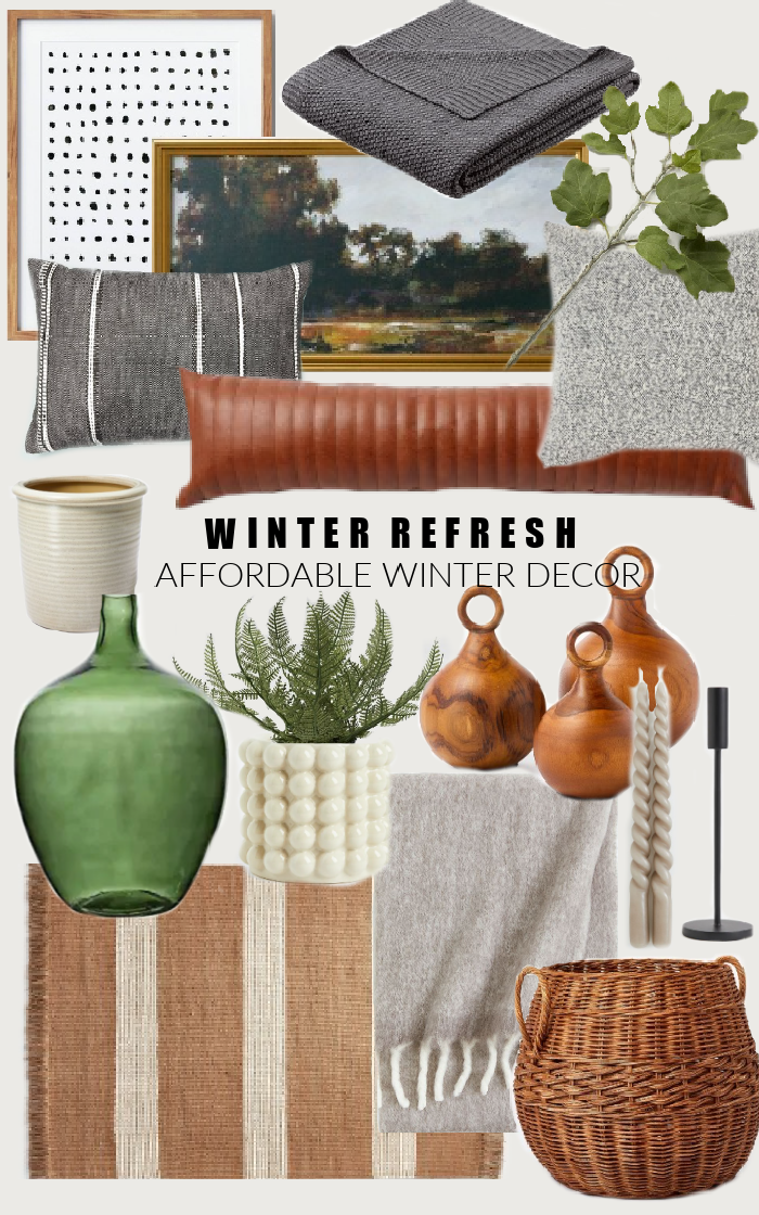 winter decor that transitions to spring