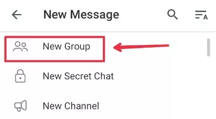 New group पर क्लिक करें।