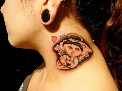 mexican angel tattooslove tattoo designsgirls neck tattoos