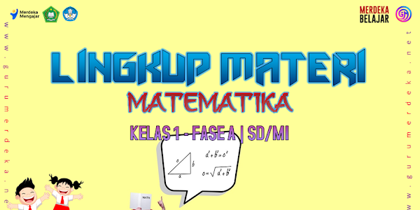 Lingkup Materi "Matematika" Kelas 1 SD/MI - Fase A Kurikulum Merdeka