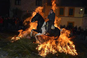 SPAIN-HORSES-RELIGION-FIRE