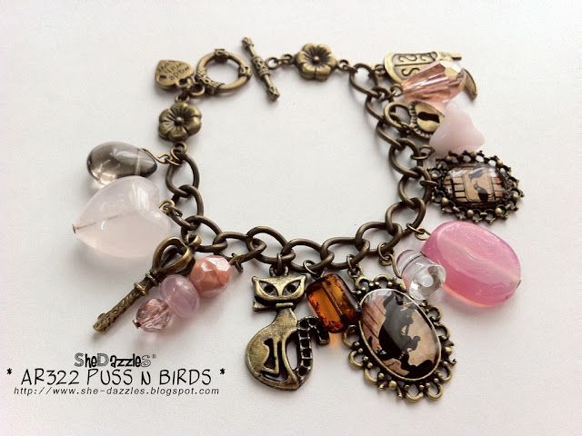 pink-resin-pendant-silhoutte-charm-bracelet