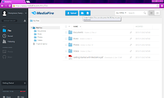 creating new folder in mediafire.com