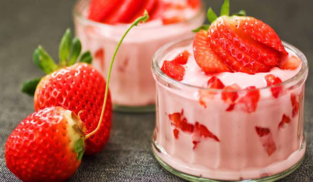 Resep Puding Strawberry Yogurt