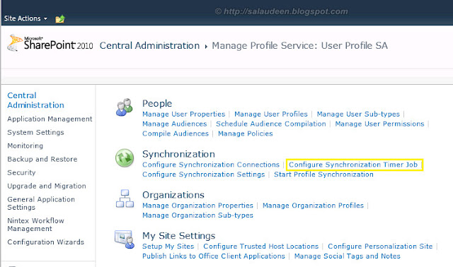 SharePoint Profile Synchronization Schedule