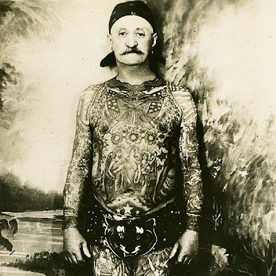 1920's Photo of a Tattooed Man