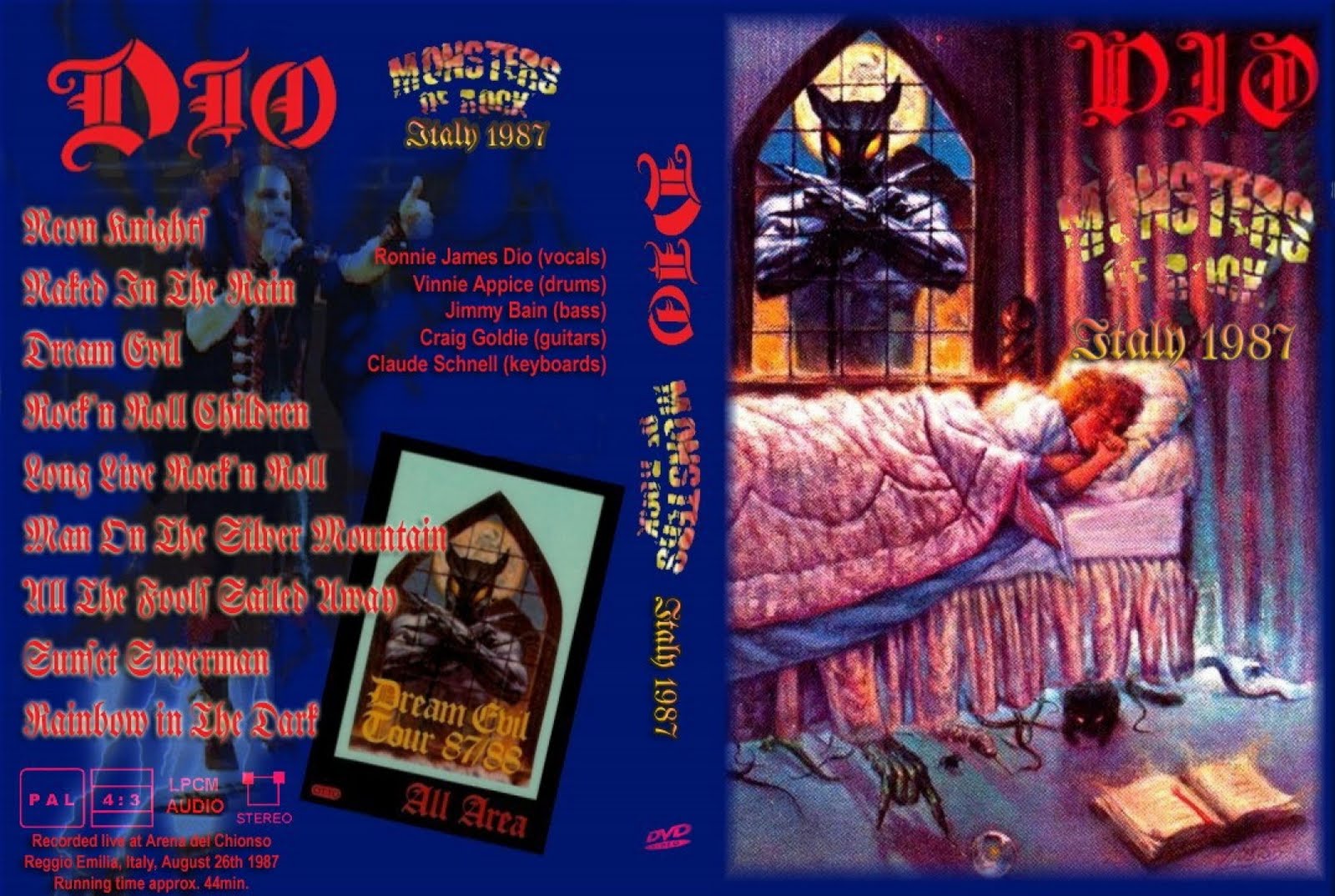 Ronnie James DIO-LIVE ITALY REGGIO  1987 DVD PRO SHOT