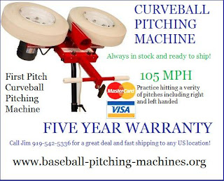 First Pitch Curveball Machine 105 MPH All models come with a 5 year factory warranty.