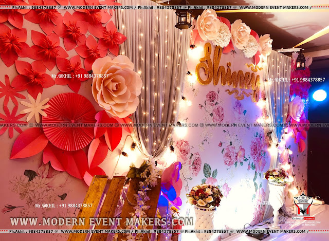 Paper Flower theme decor in chennai