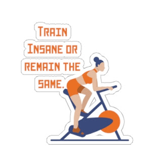 Spin Cycling Motivational Workout Kiss-Cut Stickers