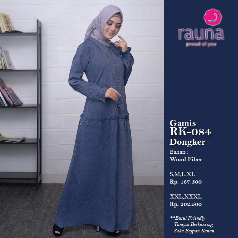 KOLEKSI GAMIS MUSLIMAH TERBARU RAUNA RK 83-86