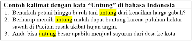 20 Contoh Kalimat Untung di Bahasa Indonesia dan Pengertiannya