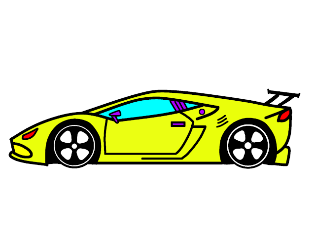 رسم سيارة سهلة