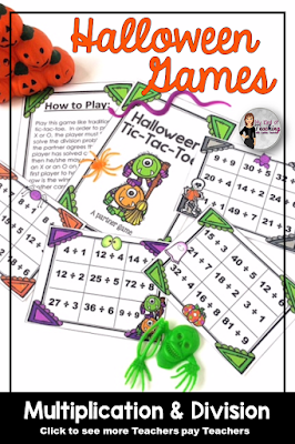 Halloween themed multiplication and division game