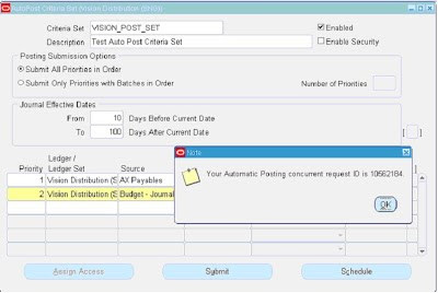 How To Auto Post Journals in oracle