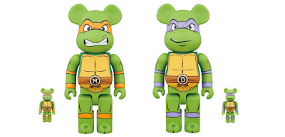 Teenage Mutant Ninja Turtles Donatello & Michelangelo Be@rbrick Vinyl Figures by Medicom