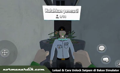 Lokasi dan Cara Unlock Satpam di Bakso Simulator