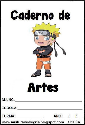 Capas para cadernos,Naruto