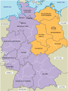 east west Germany map