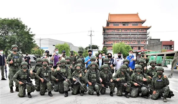 ▲彰化縣長王惠美慰勞陸軍步兵第257旅111年教育召集人員 。（圖／彰化縣政府提供）