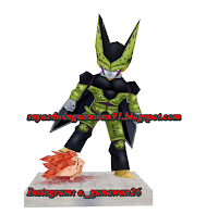Papercraft CELL killed Android 16 Chibi